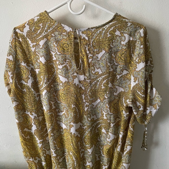 Michael Kors Yellow Gold Ruched Blouse - Picture 10 of 11